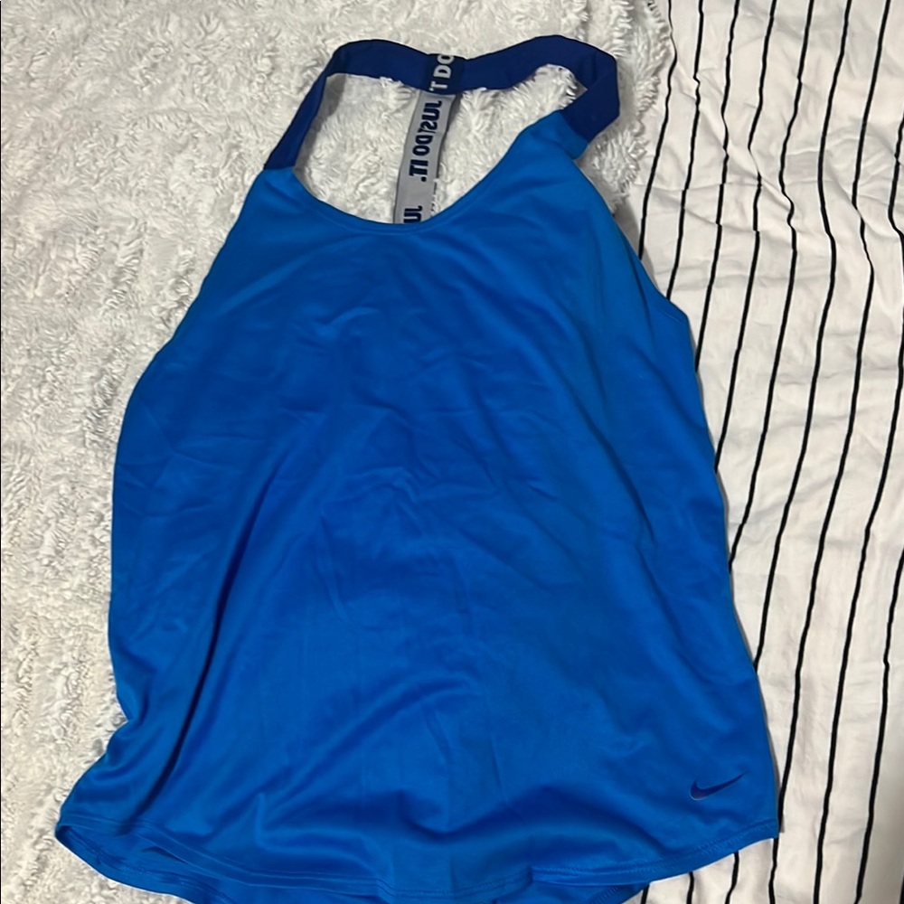 Nike Blue Racerback Sleeveless Tank Top